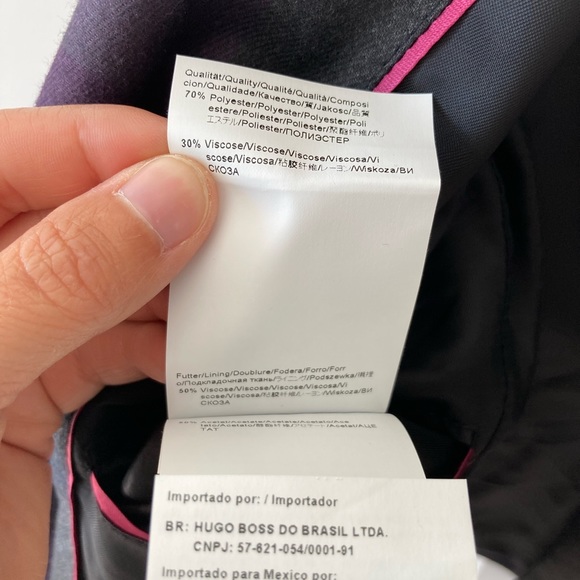 Boss Orange plaid blazer/jacket - purple/grey - size 0 - Picture 9 of 13